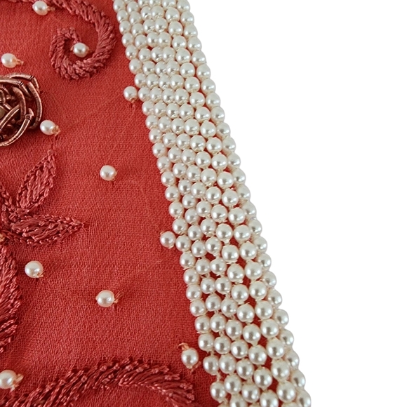 Vintage Couture Silk Formal Jacket Petite Pearls Hand Sewn - Picture 12 of 16